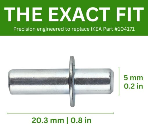 Spare Hardware Parts HEMNES Bookshelf Pins (Replacement for IKEA Part #104171) (Pack of 12)  Tools & Home Improvement - Image 4