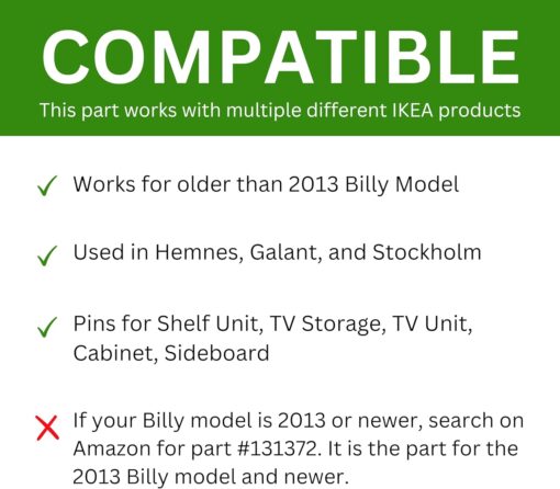 Spare Hardware Parts Old Billy Bookshelf Pins (Replacement for IKEA Part #121762) (Pack of 12)  Tools & Home Improvement - Image 21