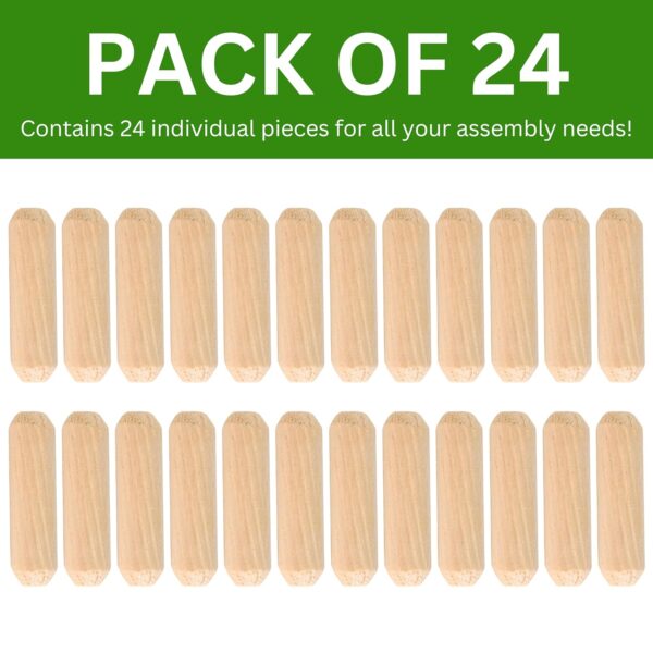 Spare Hardware Parts Replacement for IKEA Wooden Fluted Dowel Pin (101345) Pack of 24 - Image 24