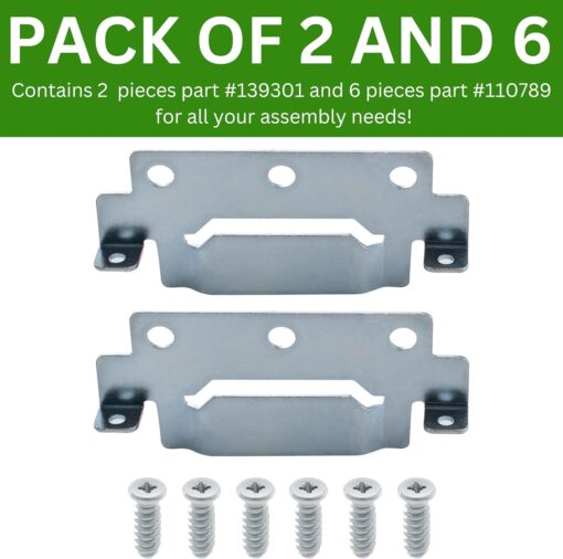 Spare Hardware Parts Replacement for IKEA Bed Frame Part 139301 (Mounting Plate) and 110789 (Screws)