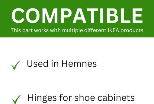 Spare Hardware Parts IKEA HEMNES Shoe Cabinet Hinge (IKEA Part #110364) (Pack of 4) - Image 2