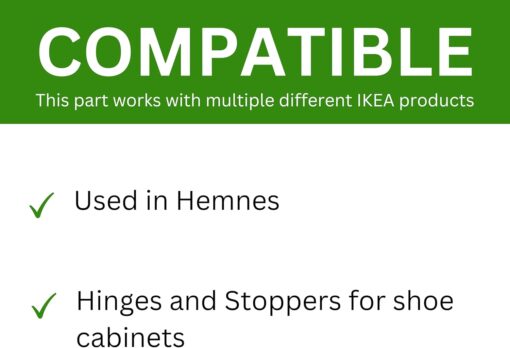 Spare Hardware Parts HEMNES Shoe Cabinet Parts Replacement for IKEA Part #110364 and #116713 (Pack of 4 Each) - Image 3
