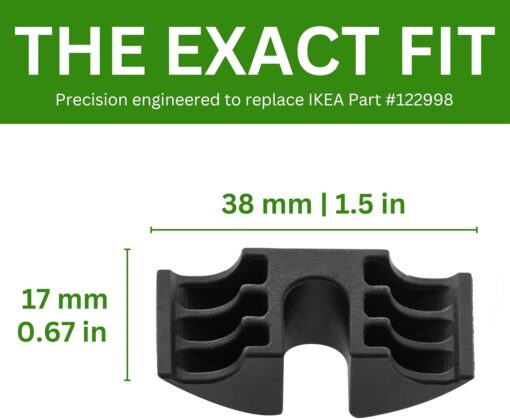 Spare Hardware Parts Bed Frame Crescent Nut for MALM (Replacement for IKEA Part #122998) (Pack of 4) - Image 2