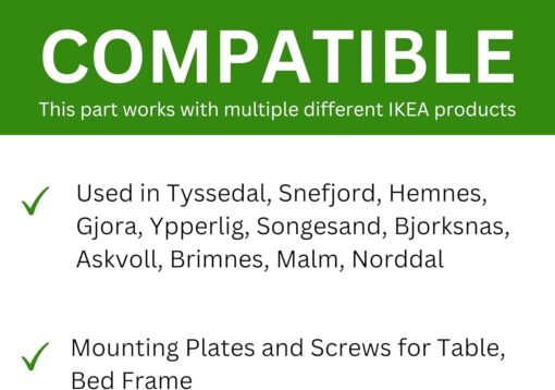 Spare Hardware Parts Replacement for IKEA Bed Frame Part 139301 (Mounting Plate) and 110789 (Screws) - Image 7