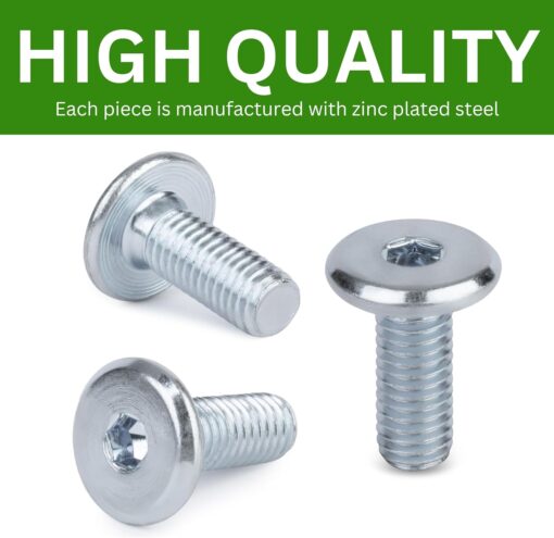 Spare Hardware Parts Replacement for IKEA Furniture Screw Metric Head Cap PF6S Screw - Part #130769 | Joint Connector Bolt M8.0-1.25×20 Full Thread with 5mm Hex Recess | Pack of 4 - Image 2