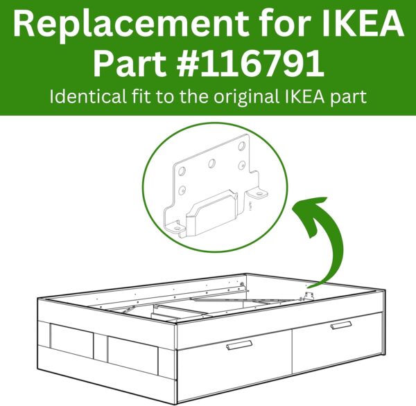 Spare Hardware Parts Replacement for IKEA Bed Frame Part 116791 (Mounting Plate - Pack of 2)  Home & Kitchen - Image 2