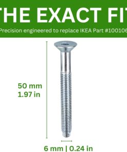 Spare Hardware Parts Shelf Unit Long Screw (Replacement for IKEA Part #100106) (Pack of 8)  Tools & Home Improvement
