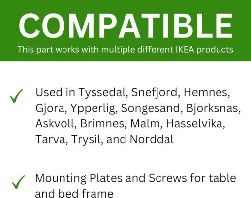 Spare Hardware Parts Replacement for IKEA Bed Frame Part 116791 (Mounting Plate) and 110789 (Screws)  Home & Kitchen - Image 6