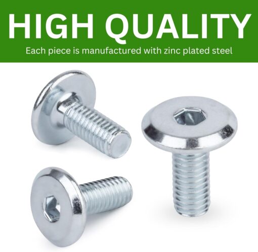 Spare Hardware Parts Replacement for IKEA Furniture Screw Metric Head Cap PF6S Screw - Part #105100 | Joint Connector Bolt M6.0-1.0×15 Full Thread with 4mm Hex Recess | Pack of 14  Industrial & Scientific - Image 5