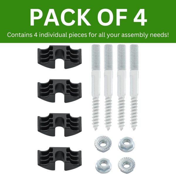 Spare Hardware Parts MALM Headboard Bed Frame Parts Combo Pack (Replacement for IKEA Part #122998 + 114254 + 114334) (Pack of 4) - Image 5