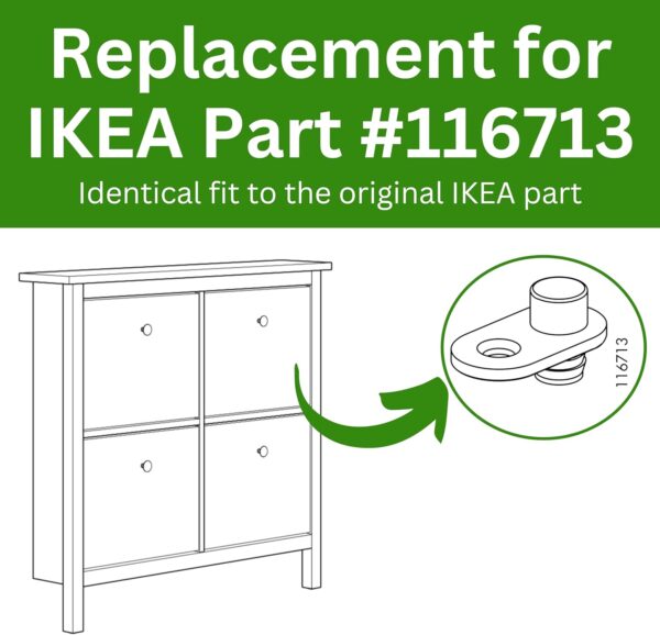 Spare Hardware Parts HEMNES Shoe Cabinet Stopper (Replacement for IKEA Part #116713) (Pack of 4) - Image 2