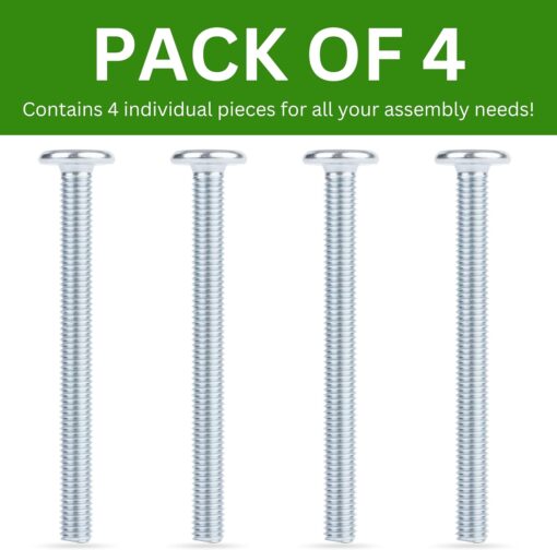 Spare Hardware Parts Replacement for IKEA Furniture Screw Metric Head Cap PF6S Screw - Part #147553 | Joint Connector Bolt M8.0-1.25×85 Full Thread with 5mm Hex Recess | Pack of 4 - Image 5