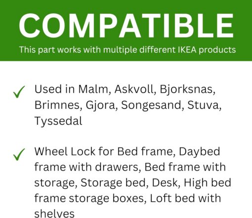 Spare Hardware Parts Wheel Lock for MALM (Replacement for IKEA Part #114670) (Pack of 4)  Home & Kitchen - Image 6