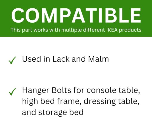 Spare Hardware Parts Bed Frame Hanger Bolt (Replacement for IKEA Part #114334) (Pack of 4)  Home & Kitchen - Image 6
