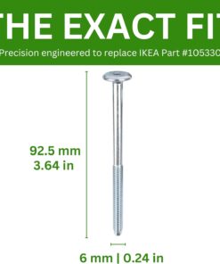 Spare Hardware Parts Bed Frame, Daybed Frame, Gateleg Table Long Screw (Replacement for IKEA Part #105330) (Pack of 8)  Home & Kitchen