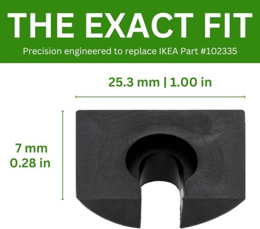 Spare Hardware Parts Bed Frame Crescent Nut for HEMNES (Replacement for IKEA Part #102335) (Pack of 4) - Image 2