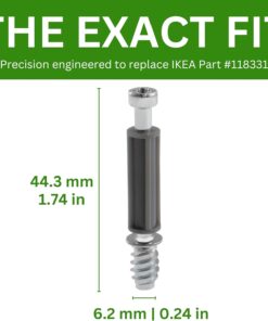 Spare Hardware Parts Cam Lock Fastener Screw (Replacement for IKEA Part #118331) (Pack of 16)