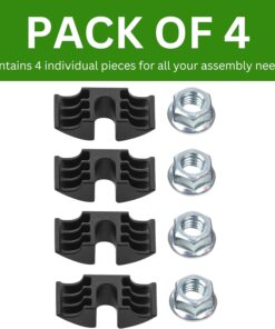 Spare Hardware Parts MALM Bed Frame Crescent Nut and Small Nut Pack (Replacement for IKEA Part #122998 + 114254) (Pack of 4)