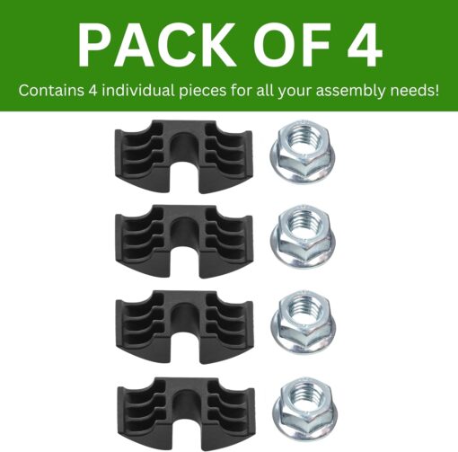 Spare Hardware Parts MALM Bed Frame Crescent Nut and Small Nut Pack (Replacement for IKEA Part #122998 + 114254) (Pack of 4)