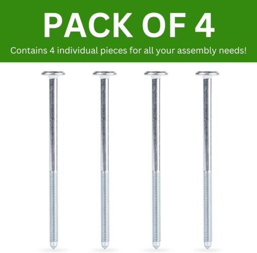 Spare Hardware Parts Replacement for IKEA Furniture Screw Metric Head Cap PF6S Screw - Part #122606 | Joint Connector Bolt M6.0-1.0×100+4/46-48mm with 4mm Hex Recess | Pack of 4 - Image 6