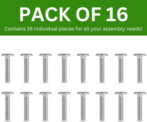 Spare Hardware Parts Replacement for IKEA Furniture Screw Metric Head Cap PF6S Screw - Part #130718 | Joint Connector Bolt M6.0-1.0×30 Full Thread with 4mm Hex Recess | Pack of 16 - Image 2