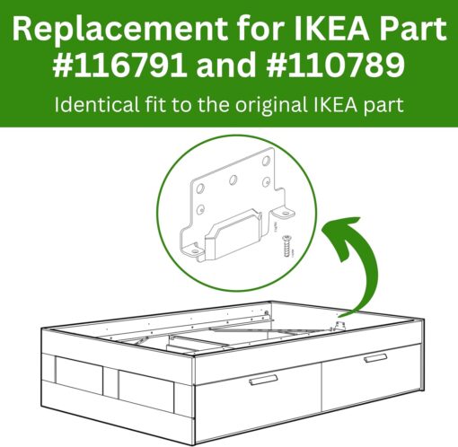 Spare Hardware Parts Replacement for IKEA Bed Frame Part 116791 (Mounting Plate) and 110789 (Screws)  Home & Kitchen - Image 2