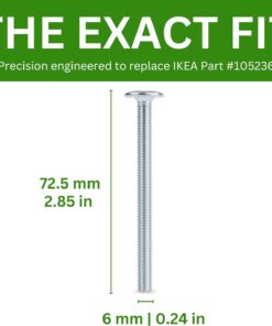 Spare Hardware Parts Bed Frame, Table, Wardrobe, Loft Bed, Daybed Frame Long Screw (Replacement for IKEA Part #105236) (Pack of 8)  Home & Kitchen