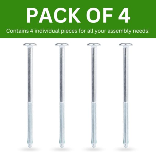 Spare Hardware Parts Replacement for IKEA Furniture Screw Metric Head Cap PF6S Screw - Part #106916 | Machine Screw M6.0-1.0×100+4/46-48mm with 4mm Hex Recess | Pack of 4 - Image 5