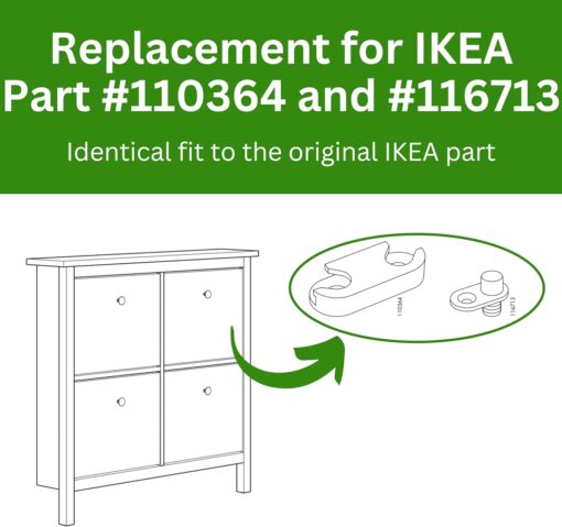 Spare Hardware Parts HEMNES Shoe Cabinet Parts Replacement for IKEA Part #110364 and #116713 (Pack of 4 Each) - Image 6