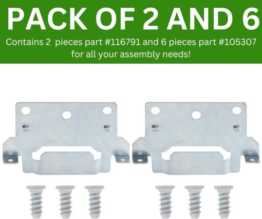Spare Hardware Parts Replacement for IKEA Bed Frame Part 116791 (Mounting Plate) and 105307 (Screws) - Image 6