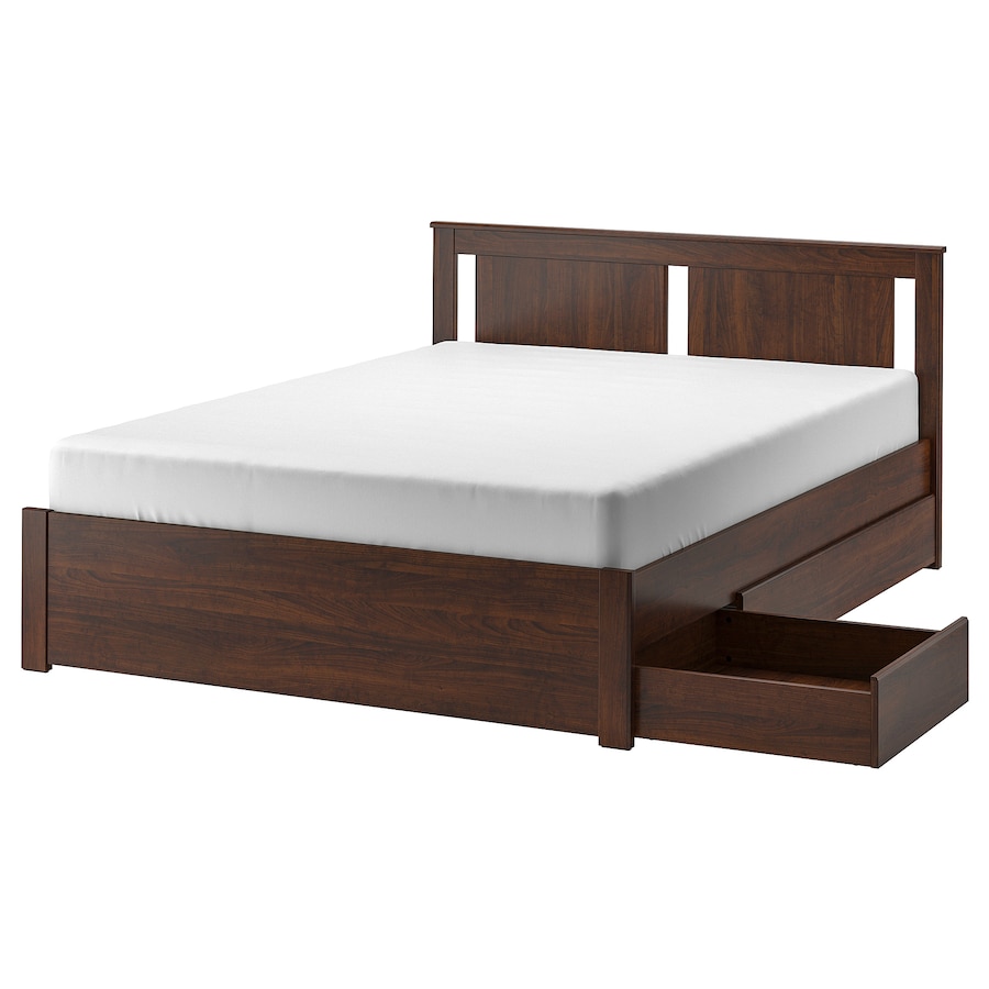 Attaching side rails in ikea bed assembly