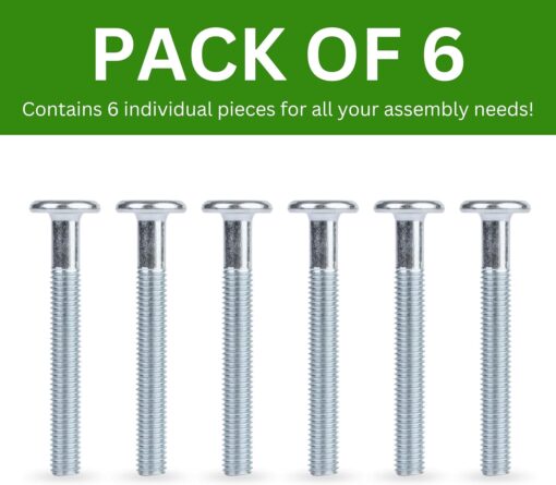 Spare Hardware Parts Replacement for IKEA Furniture Screw Metric Head Cap PF6S Screw - Part #114559 | Joint Connector Bolt M8.0-1.25×65/50-52mm with 5mm Hex Recess| Pack of 6 - Image 6