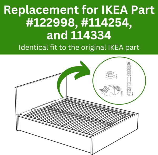 Spare Hardware Parts MALM Headboard Bed Frame Parts Combo Pack (Replacement for IKEA Part #122998 + 114254 + 114334) (Pack of 4) - Image 6