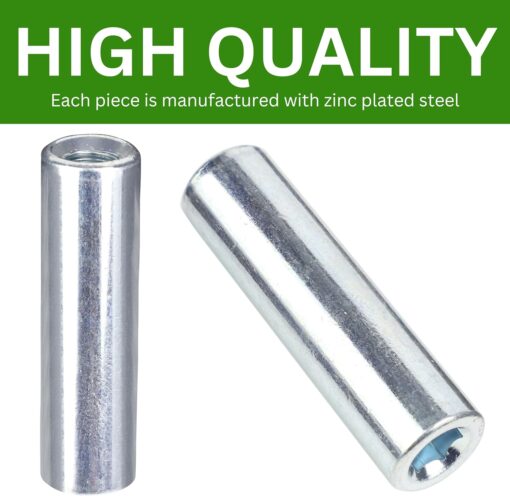 Spare Hardware Parts Bed Frame Work Station, Long Round Coupling Nut Sleeve (Replacement for IKEA Part #106986) (Pack of 4) - Image 7