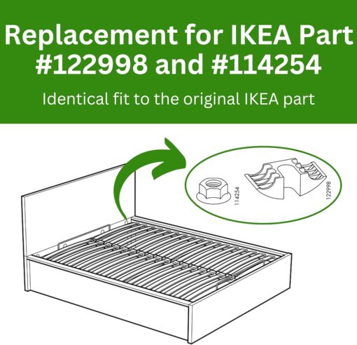 Spare Hardware Parts MALM Bed Frame Crescent Nut and Small Nut Pack (Replacement for IKEA Part #122998 + 114254) (Pack of 4) - Image 7