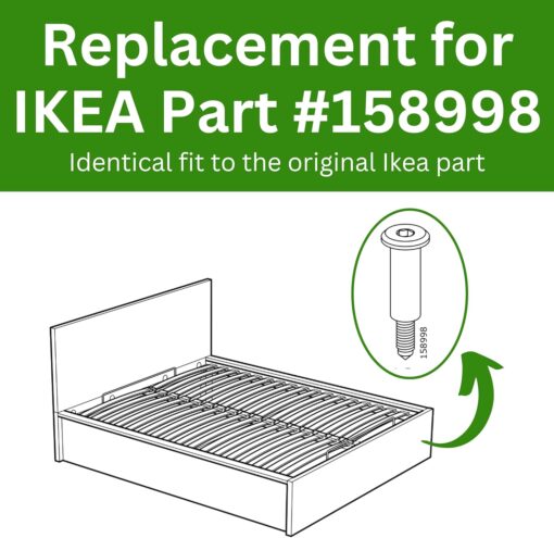 Spare Hardware Parts Replacement for IKEA Furniture Screw Metric Head Cap PF6S Screw - Part #158998 | Joint Connector Bolt M6.0-1.0×40+4/11-12mm with 5mm Hex Recess | Pack of 12 - Image 3