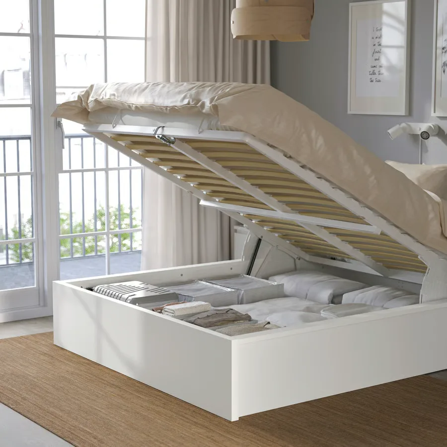 MALM Storage Bed, White, Queen - Image 4
